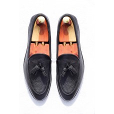 Calfskin tassel loafer shoes